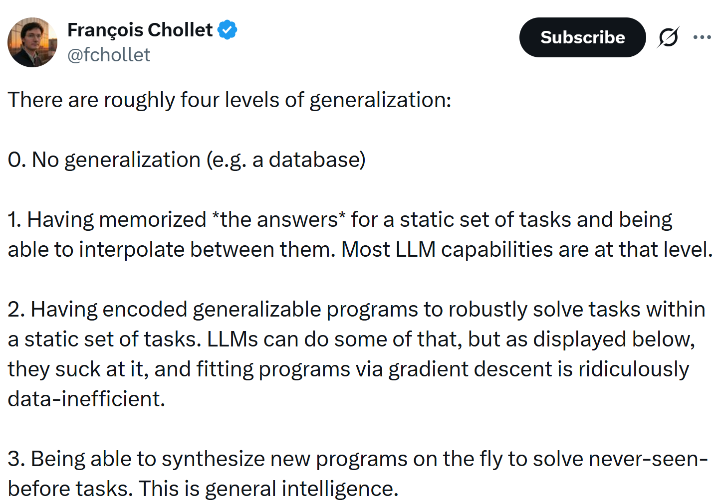 chollet intelligence definition